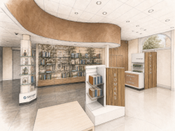 Impressie interieur bibliotheek Sluis