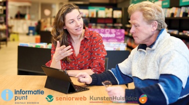 Foto van hulp bij digitale vragen.